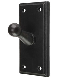 Solid-Bronze Bath Hook with Rectangular Plate
